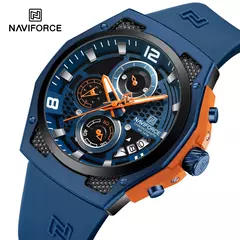 NAVIFORCE, reloj Original de lujo de alta calidad para hombre, correa de silicona, reloj de pulsera de cuarzo resistente al agua para hombre, reloj deportivo, reloj Masculino
