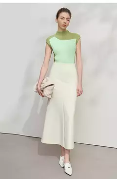 AMII falda minimalista sirena para mujer 2025 primavera nueva elegante Oficina señora sólido longitud media faldas elásticas delgadas 12521065 - Eleganzie