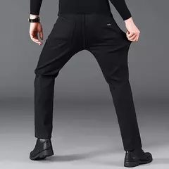 Pantalones de mezclilla de alta calidad para hombre, ropa de calle masculina, ajustada, informal, Popular, juvenil, clásico, negro