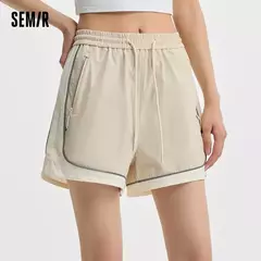 Semir-pantalones cortos deportivos de secado rápido para mujer, Shorts holgados, elegantes, a la moda, verano, 2024
