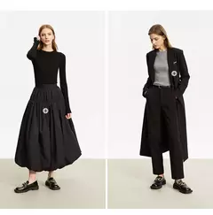 AMII suéter minimalista para mujer 2023 invierno nuevo Simple ajustado cuello alto elástico cálido sólido jerseys Mujer 12323075 en internet