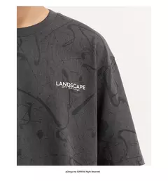 Image of Semir-Camiseta de manga corta para hombre, nueva versión de verano, Top artístico de algodón puro con estampado completo, ropa informal 2024