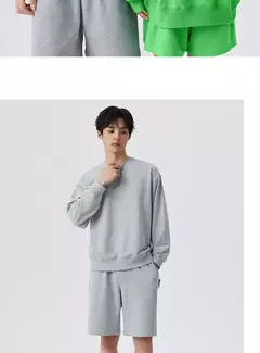 Image of Semir-Sudadera de punto con cuello redondo para hombre, pijama suave y cómodo para el hogar, Top de manga larga