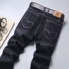 Nueva ropa de trabajo clásica para hombre, pantalones vaqueros de negocios de alta calidad, pantalones vaqueros elásticos rectos informales a la moda, ropa de marca masculina - online store