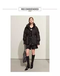 AMII-abrigo acolchado minimalista de plumón de pato para mujer, ropa de abrigo cálida con solapa y cuello levantado ligero, chaquetas nuevas de invierno 2025 12344052 - comprar en línea