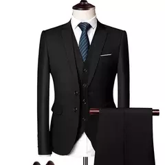Trajes para boda para hombre, conjunto elegante de 3 piezas, 2 chaquetas, chaleco, pantalones, Blazers de lujo, traje Formal, moda clásica, traje completo 2025