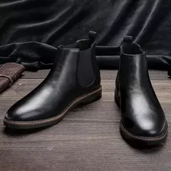 40 ~ 46 Botas Chelsea para hombre 2024 Botas cómodas de cuero de moda para hombre