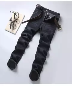 Nueva ropa de trabajo clásica para hombre, pantalones vaqueros de negocios de alta calidad, pantalones vaqueros elásticos rectos informales a la moda, ropa de marca masculina - Eleganzie