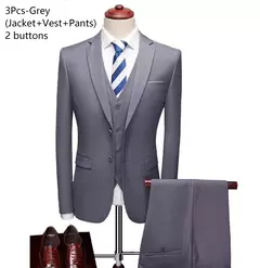 Trajes de hombre para negocios, boda, Blazers elegantes, 2 piezas, 3 conjuntos, Ternos formales completos, ropa de matrimonio, pantalones, chaquetas, disfraz de lujo - Eleganzie