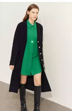 AMII-suéter minimalista para mujer, cárdigan con cuello en V, diseño de botones artísticos, ropa de punto larga holgada, Tops 2022, invierno, 12241079 - comprar en línea