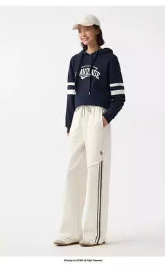 Pantalones informales Semir para mujer, pantalones individuales de pierna ancha asimétricos con contraste de Color, pantalones largos texturizados que alargan las piernas de primavera - tienda en línea