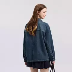 Semir chaqueta vaquera para mujer, Top con solapa y hombros caídos, informal y elegante, nueva chaqueta holgada de primavera 2025, moda de Instagram