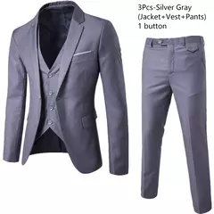 Image of Blazers para hombre, conjuntos de 3 piezas, trajes formales elegantes para boda, chaleco completo de lujo para negocios, pantalones, Abrigos, Chaquetas clásicas