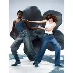 TOYOUTH, pantalones vaqueros de mezclilla para mujer, primavera 20220, nueva pierna ancha de acetato, cintura media baja, pantalones de pierna ancha rectos ajustados