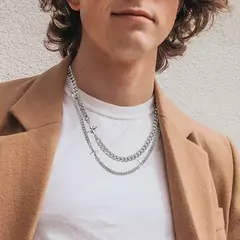Collar de Cadena Cubana Unisex en Acero Inoxidable – Diseño Minimalista - tienda en línea
