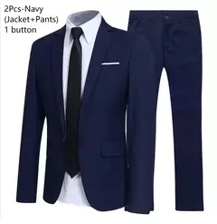 Trajes de hombre para negocios, boda, Blazers elegantes, 2 piezas, 3 conjuntos, Ternos formales completos, ropa de matrimonio, pantalones, chaquetas, disfraz de lujo