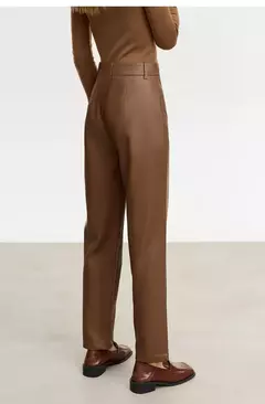 Image of AMII-pantalones minimalistas hasta el tobillo para mujer, pantalón informal, de piel sintética, rectos, lisos, a la moda, para invierno, 2024 12344138