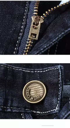 Pantalones vaqueros elásticos de Ajuste Recto para hombre, pantalones vaqueros suaves de color negro, 2023 - Eleganzie