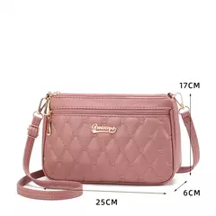 Bolsos de mensajero bordados, bolsos de cuero para mujer, bolsos para mujer, bolso principal de mano con bola de pelo para mujer - Eleganzie