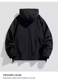 Chaqueta con capucha para hombre, cortavientos de moda juvenil, abrigo deportivo para exteriores, ropa para senderismo y Camping, novedad on internet