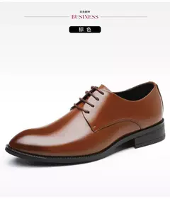 Zapatos de cuero transpirables para hombre, calzado Formal de negocios, Punta puntiaguda, con cordones, para boda, talla grande, Amazon - tienda en línea