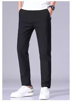 2025 Joggers de verano para hombre, tela fina de seda de hielo, pantalones casuales elásticos de cuatro lados, pantalones Cargo, ropa de calle, pantalones de chándal - Eleganzie