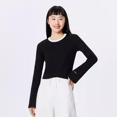 Semir-Camiseta de manga larga para mujer, camisa de fondo cómoda, ajustada, se puede usar fuera - Eleganzie
