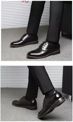 Zapatos de cuero transpirables para hombre, suela suave de cuero negro, zapatos informales formales de negocios para padrinos de boda, primavera y otoño - Eleganzie