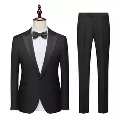 Traje de hombre de alta calidad, conjunto de 3 piezas, Blazers elegantes para boda, chaqueta de lujo con cuello de lazo, pantalones, chaleco, abrigo clásico Formal, disfraz 2024 - online store
