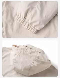 SIMWOOD 2025 Primavera Verano de gran tamaño fino ligero al aire libre chaquetas con capucha ocultas hombres chaqueta de tela arrugada on internet