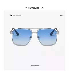 Gafas de sol cuadradas de Metal de lujo para hombre y mujer, lentes de sol de piloto grandes a la moda, clásicas, negras, para aviador, para conducir y viajar - comprar en línea