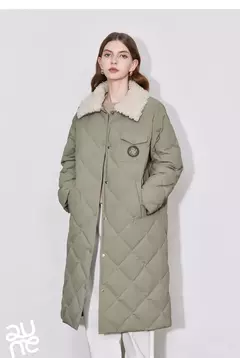 TOYOUTH-abrigo de plumas para mujer, abrigo largo medio grueso con cuello de piel nueva y botones de un solo pecho, invierno 2024 - Eleganzie