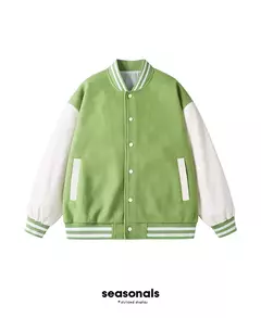 Chaqueta Bomber hombres mujeres flocado Hip Hop suelta Casual Patchwork abrigo Unisex bordado High Street Varsity béisbol prendas de vestir on internet