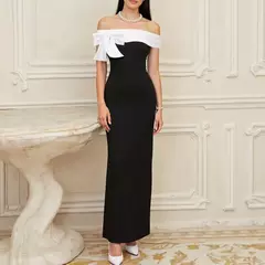 Mia Muse-vestidos de mujer para todas las estaciones, coreanos, elegantes, con lazo, manga raglán, cuello barco, Maxi adorno de lechuga, vestidos dulces para citas - tienda en línea
