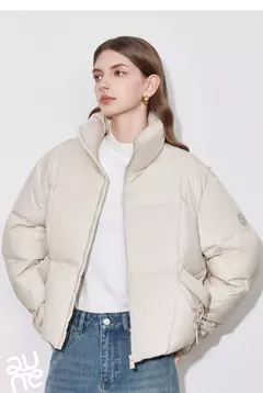TOYOUTH-abrigo de plumón para mujer, chaqueta informal con cremallera y cuello levantado, plumón de pato blanco 20224, otoño e invierno, 90%