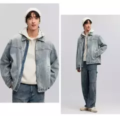 Image of Chaqueta Semir para hombre, chaqueta vaquera Vintage, ropa, Top de primavera, chaqueta vaquera versátil a la moda, 2025