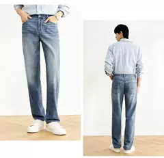 Semir Jeans hombres pierna recta Retro desgastado 2025 nuevos pantalones de verano sensación fresca pantalones largos para trajes de todos los días y de moda - Eleganzie