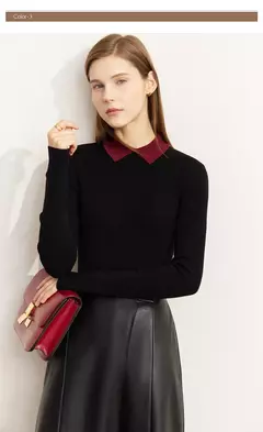 Suéter de Punto Minimalista AMII – Diseño Elegante - Eleganzie