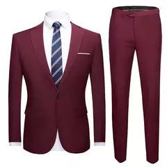 Imagen de Traje elegante para hombre para boda, 3 piezas, 2 conjuntos, chaquetas, chaleco, pantalones, Blazers, abrigos formales de negocios para novio, disfraz 2025
