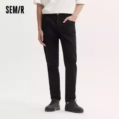 Image of Semir Jeans hombres 2025 nueva versión de verano pantalones ajustados clásicos de moda para ir al trabajo