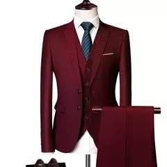 Trajes para boda para hombre, conjunto elegante de 3 piezas, 2 chaquetas, chaleco, pantalones, Blazers de lujo, traje Formal, moda clásica, traje completo 2025 - online store