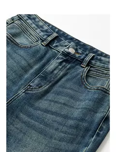 TOYOUTH-pantalones vaqueros de lana para mujer, pantalón Retro, de cintura media, ajustado, grueso, cálido, para invierno, 2024 - comprar en línea