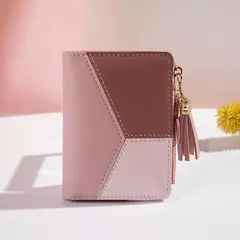 Cartera de mujer de cuero PU, cartera de mujer hecha de cuero, monederos para mujer, tarjetero, monederos portátiles plegables para mujer - comprar en línea