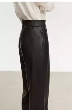 Image of AMII-pantalones minimalistas hasta el tobillo para mujer, pantalón informal, de piel sintética, rectos, lisos, a la moda, para invierno, 2024 12344138