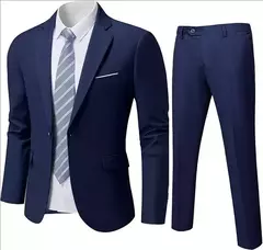 Traje para hombre elegante boda 3 piezas 2 conjuntos Blazers chaquetas completas chaleco pantalones moda abrigos de lujo 2025 traje clásico Formal - Eleganzie