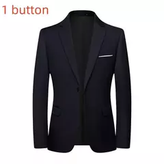 Blazer de moda para hombre, traje Formal profesional ajustado de Caballero de boda, informal de negocios, Color sólido, estilo británico
