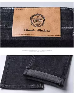 Nueva ropa de trabajo clásica para hombre, pantalones vaqueros de negocios de alta calidad, pantalones vaqueros elásticos rectos informales a la moda, ropa de marca masculina