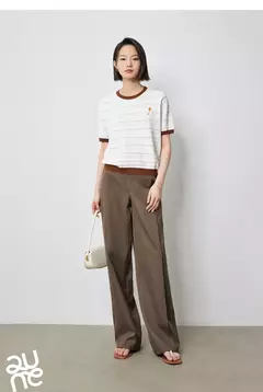 Imagen de TOYOUTH-prendas de punto para mujer, Tops ahuecados con cuello redondo y contraste de Color, novedad de verano 2024