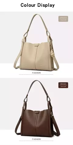 Bolsos de mano con asa superior para mujer, bolso de piel sintética de alta calidad, bolso de hombro tipo bandolera para mujer, bolso informal mediano KAIDIFEINIROO 2025 - Eleganzie