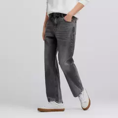 Image of Semir Jeans hombres 2025 primavera nuevos pantalones largos Vintage pantalones rectos sueltos Simple relajado